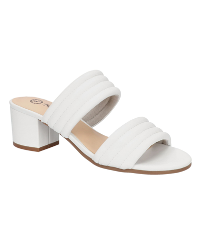 Shop Bella Vita Women's Georgette Heeled Sandals Women's Shoes In White Leather