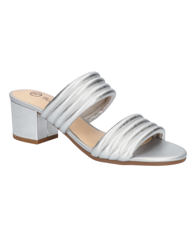 Shop Bella Vita Women's Georgette Heeled Sandals In Silver Leather