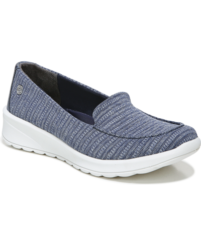 Shop Bzees Get Movin' Washable Slip-on Flats In Navy Fabric