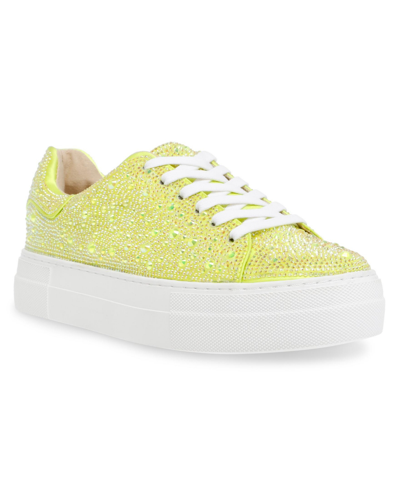 Shop Betsey Johnson Women's Sidny Sneakers Women's Shoes In Bright Citron