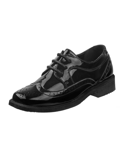 Shop Josmo Toddler Boys Wingtip Oxford Dress Shoes In Black Patent