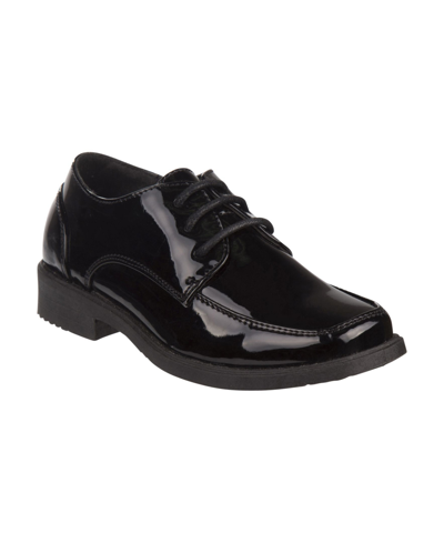 Shop Josmo Little Boys Slip-on Lace-up Dress Shoes In Black Patent