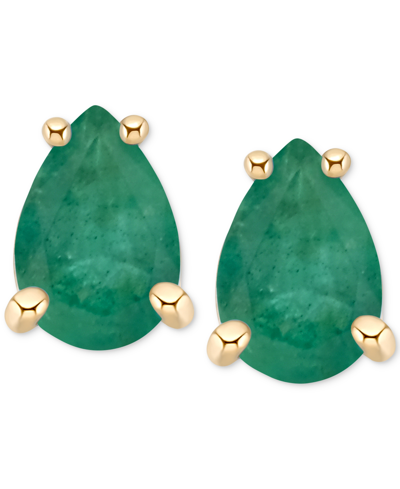 Macy's Tanzanite Pear-shape Stud Earrings (3/8 Ct. T.w.) In 14k Gold (also In Emerald, Ruby & Sapphire) In Emerald