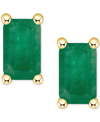 Macy's Tanzanite Stud Earrings (1/2 Ct. T.w.) In 14k Gold (also In Emerald, Ruby & Sapphire) In Emerald