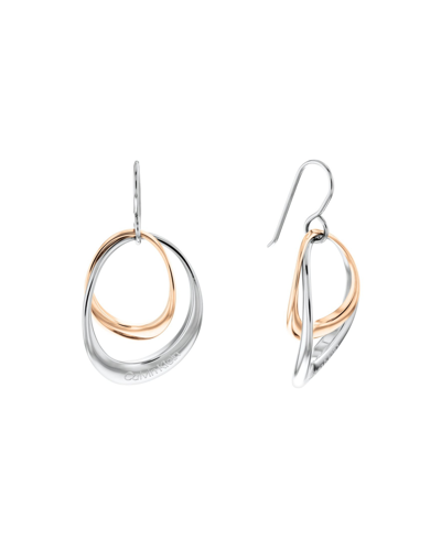 Shop Calvin Klein Women's Two-tone Stainless Steel Earrings
