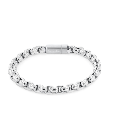 Shop Calvin Klein Men's Stainless Steel Chain Bracelet In Silver-tone