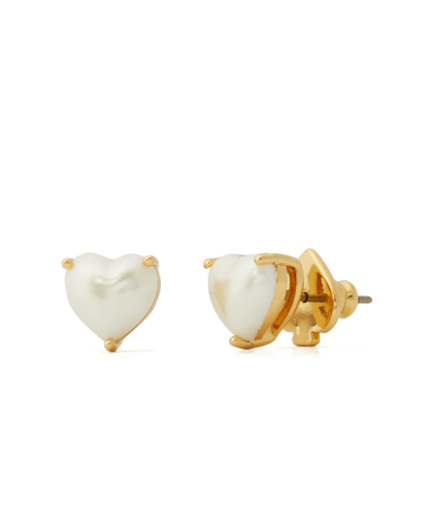 Shop Kate Spade Gold-tone Imitation Pearl Stud Earrings