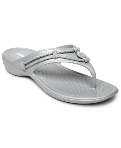 Shop Minnetonka Women's Silverthorne Prism Thong Sandals Women's Shoes In Gray