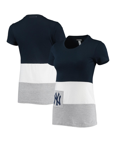 Shop Refried Apparel Women's  Navy New York Yankees Fitted T-shirt