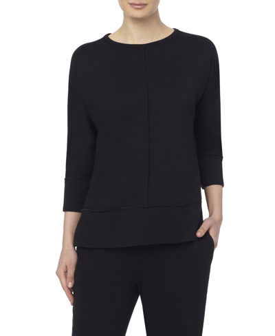 Shop Jones New York Women's Serenity Knit 3/4 Sleeve Tunic Top, Regular & Petite In Jones Black