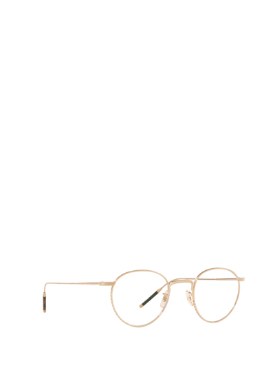 Shop Oliver Peoples Eyeglasses In Brushed Gold