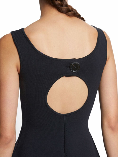 Shop Proenza Schouler Sleeveless Asymmetric Minidress In Black