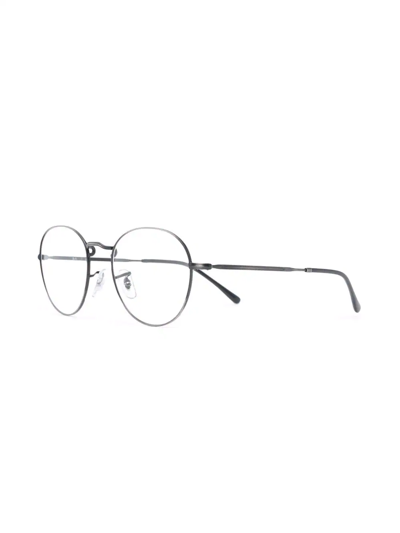 Ray Ban 3582v Round-frame Glasses In Black