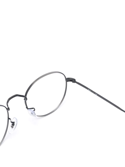 Ray Ban 3582v Round-frame Glasses In Black