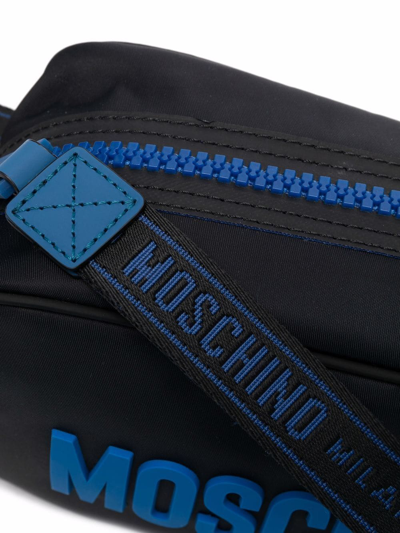 Shop Moschino Logo-letter Zip Tote Bag In Schwarz