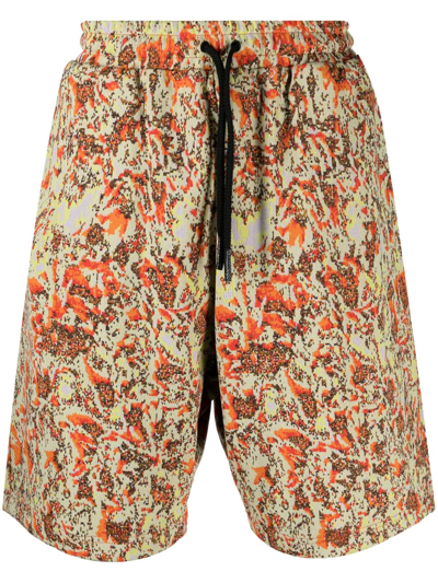 Shop Ambush Abstract-pattern Shorts In Neutrals