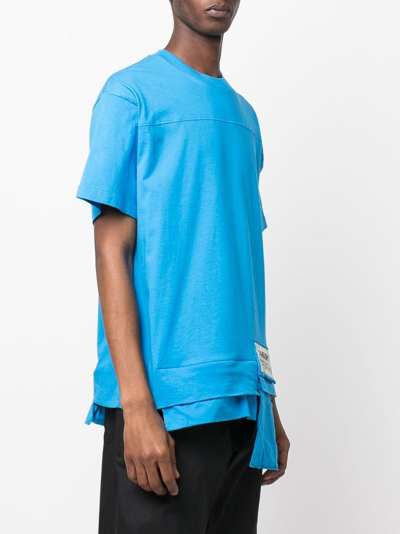 Ambush Waist Pocket T-shirt Deep Water White As In Blue