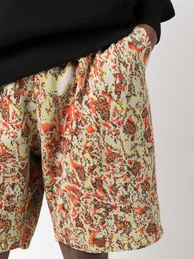Shop Ambush Abstract-pattern Shorts In Neutrals