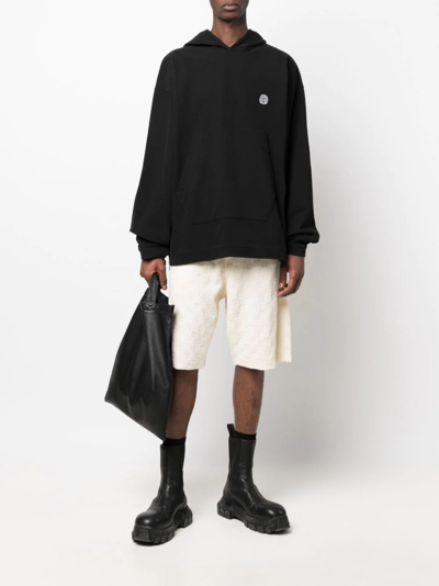 Ambush Monogram Towelling-finish Track Shorts In Neutrals
