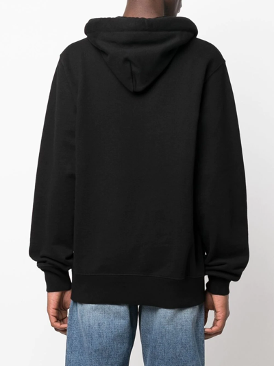 Shop Ambush Drawstring Cotton Hoodie In Black