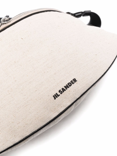 Jil Sander Canvas Small Belt Bag In Neutrals