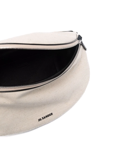 Jil Sander Canvas Small Belt Bag In Neutrals
