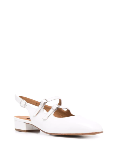 Carel Flate Double Strap Slingback In Weiss