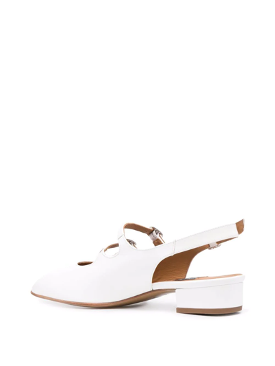 Carel Flate Double Strap Slingback In Weiss