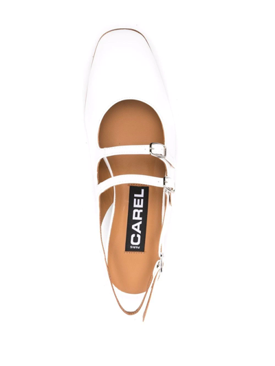 Carel Flate Double Strap Slingback In Weiss