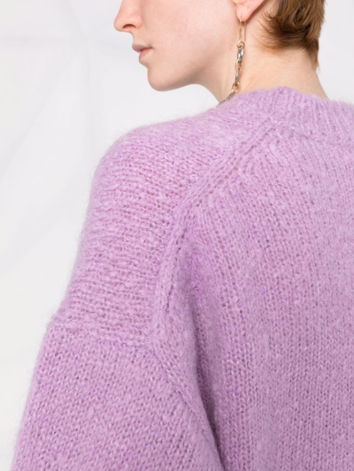 Shop Isabel Marant Elise Mohair-blend Jumper In Purple