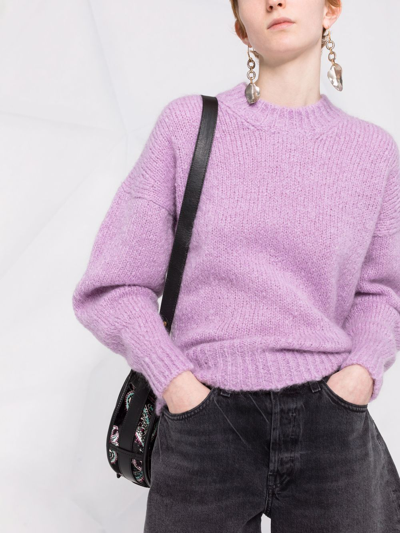 Shop Isabel Marant Elise Mohair-blend Jumper In Purple
