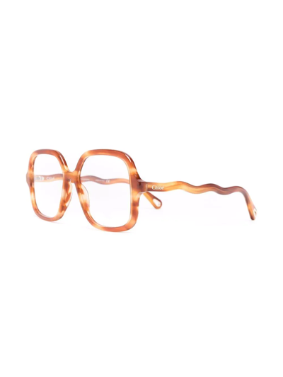 Chloé Oversized-frame Glasses In Neutrals