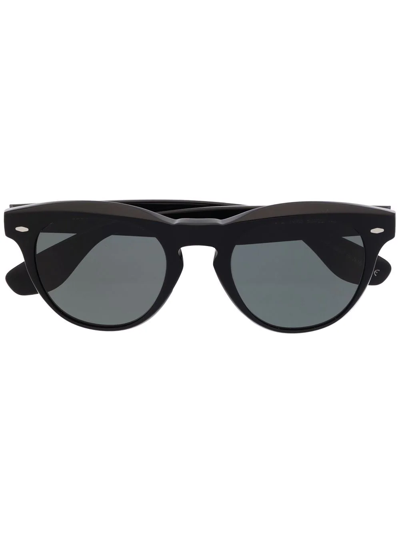 Shop Oliver Peoples Wayfarer-frame Sunglasses In Black