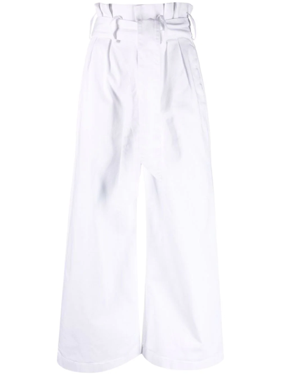 Shop Alexandre Vauthier High-waisted Trousers In Weiss