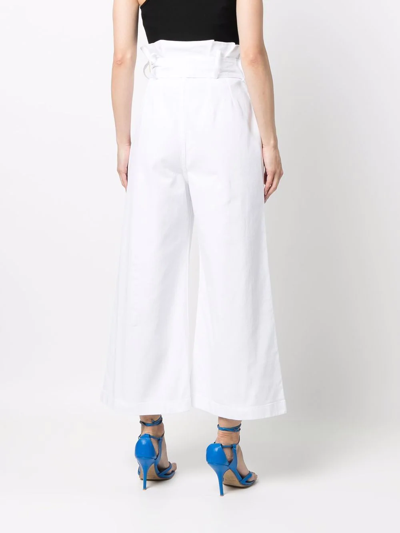 Shop Alexandre Vauthier High-waisted Trousers In Weiss