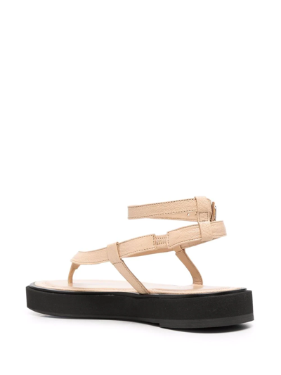 By Far Cece Flatform Sandals In Nude