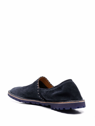 Premiata Slip-on Leather Loafers In Blue | ModeSens