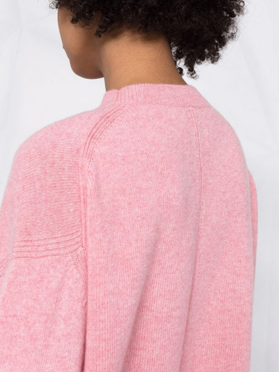 Shop Barrie Knitted Cashmere Jumper In Rosa