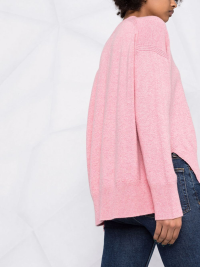 Barrie Oversized Cashmere Jumper In Rosa