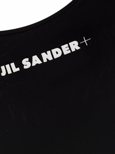 Shop Jil Sander Logo-print Swimsuit In Schwarz