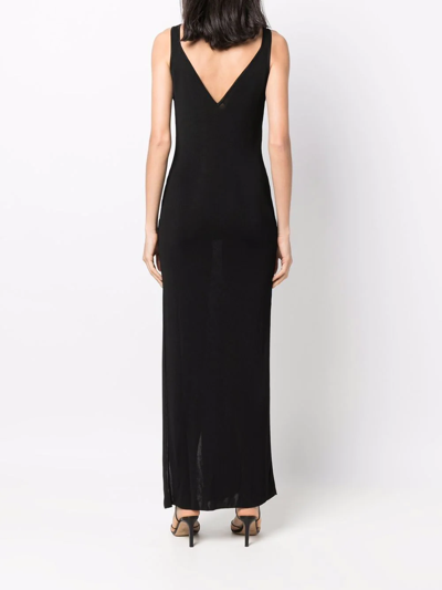 Shop Philosophy Di Lorenzo Serafini Side-slit Dress In Black