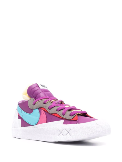 Shop Nike X Kaws X Sacai Blazer Low Sneakers In Rosa