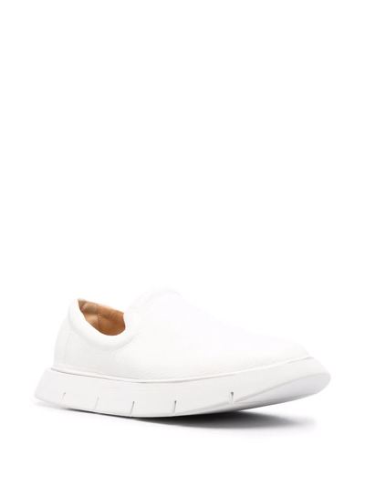 Shop Marsèll Intagliata Slip-on Leather Sneakers In White