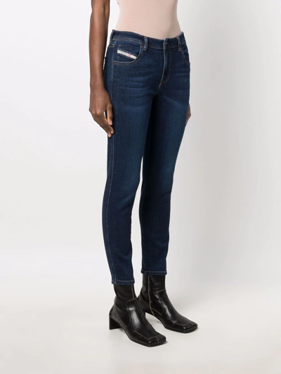 Shop Diesel Slim-cut Denim Jeans In Blue