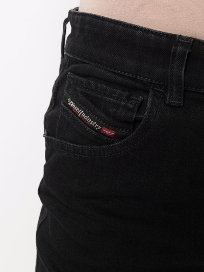 Shop Diesel Cropped Slim-cut Jeans In Black