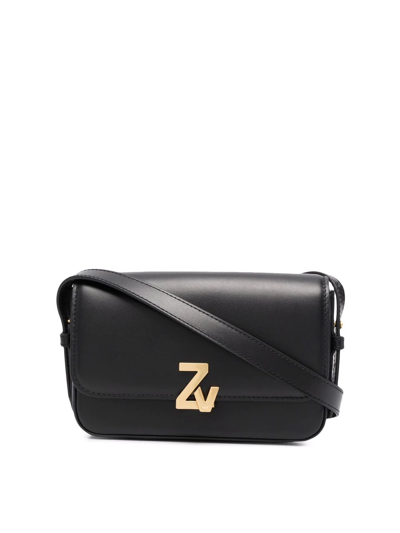 Shop Zadig & Voltaire Initiale Shoulder Bag In Black