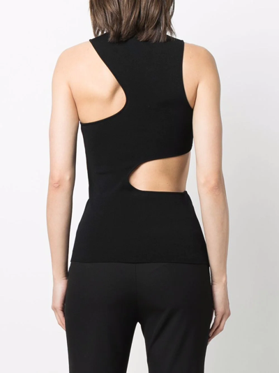 Shop Stella Mccartney Cut-out Tank Top In Black