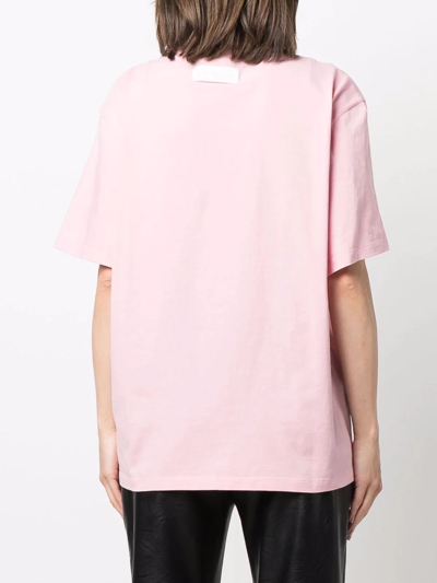 Shop Stella Mccartney Transcend Graphic Print T-shirt In Rosa