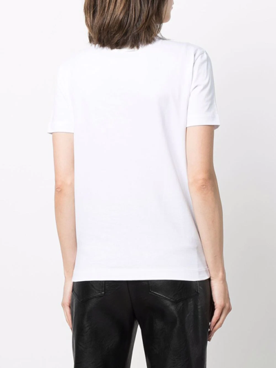 Shop Stella Mccartney Logo-patch Cotton T-shirt In Weiss