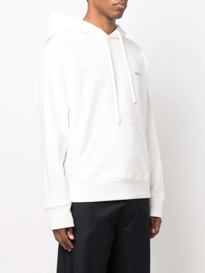Oamc Abstract Print White Hoodie In White